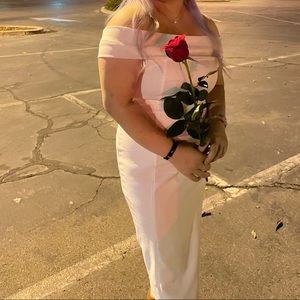 Off the Shoulder White Dress